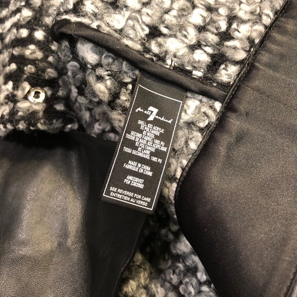 1[7ForAllMankind] BoucleMoro Vest black white grey - Picture 6 of 6